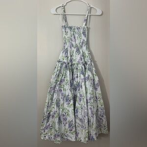Hill House Floral Dress in Purple and Green